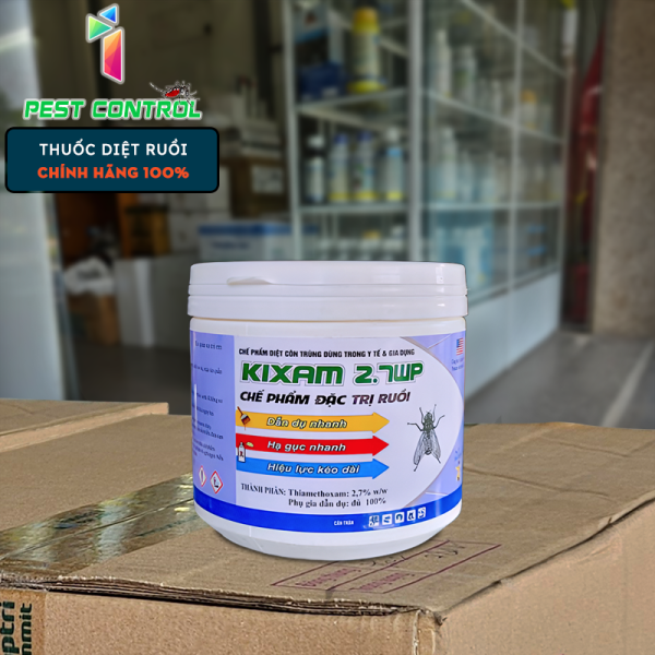 Kixam 2.7WP (Hũ 400g) – Thuốc diệt ruồi của Eachem