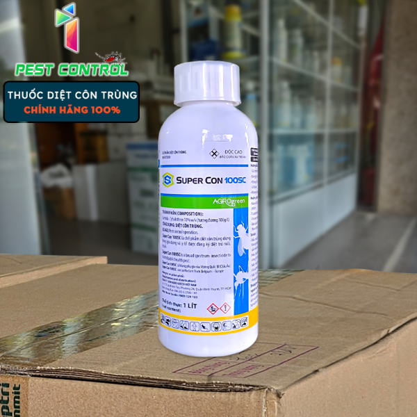 Super Con 100SC (1 lít) – Thuốc diệt muỗi, côn trùng Agro Green